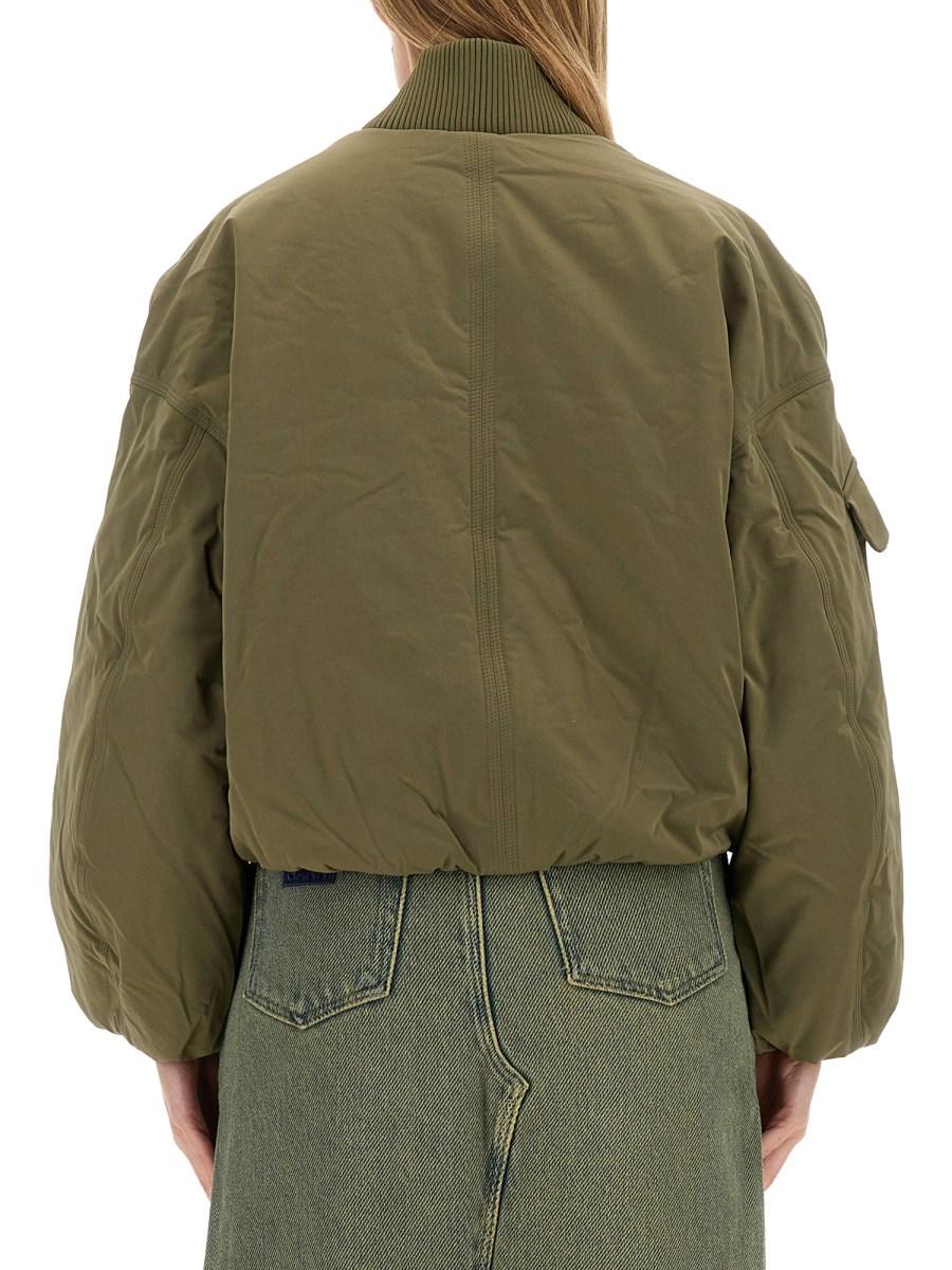 GANNI BOMBER OVERSIZED IN TWILL
