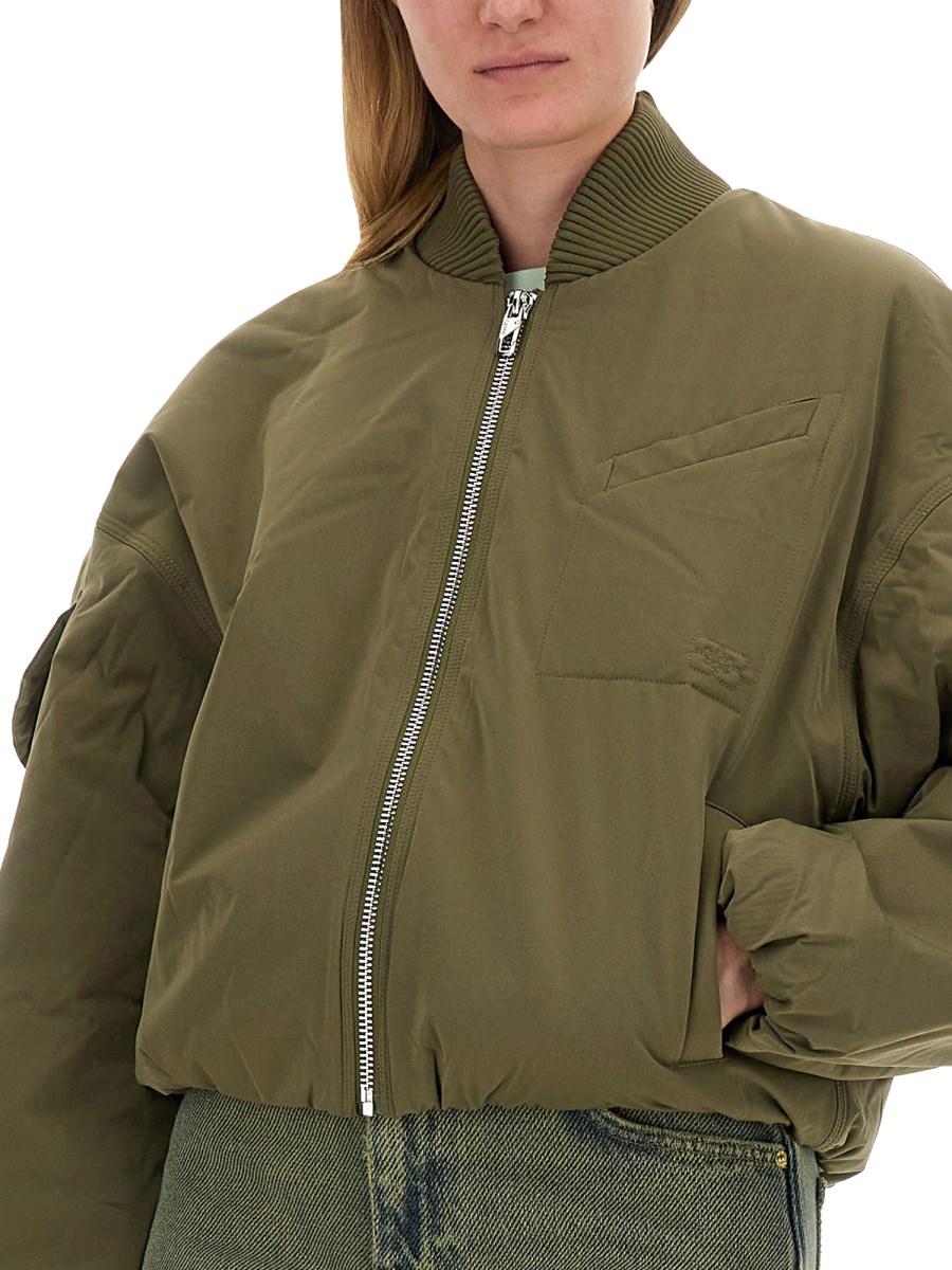 GANNI BOMBER OVERSIZED IN TWILL