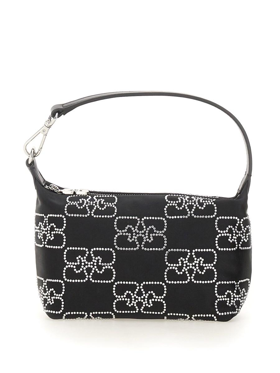 GANNI BORSA "BUTTERFLY" SMALL IN SATIN SPARKLE