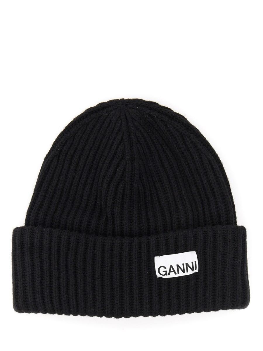 GANNI CAPPELLO BEANIE CON LOGO