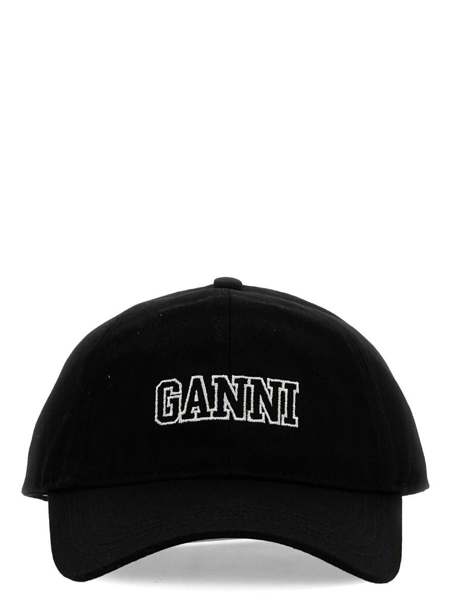 GANNI CAPPELLO DA BASEBALL IN COTONE CON LOGO