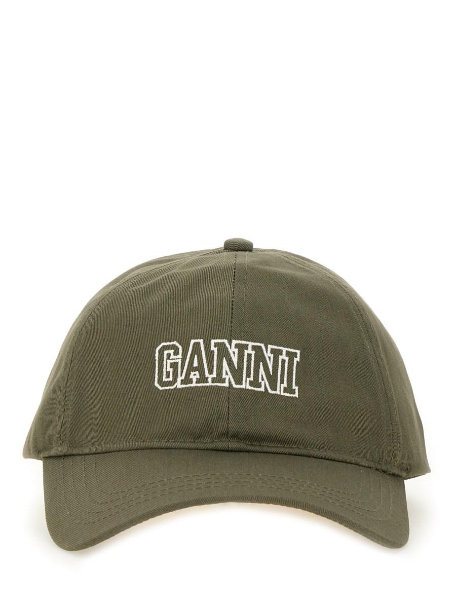 GANNI CAPPELLO DA BASEBALL IN COTONE CON LOGO