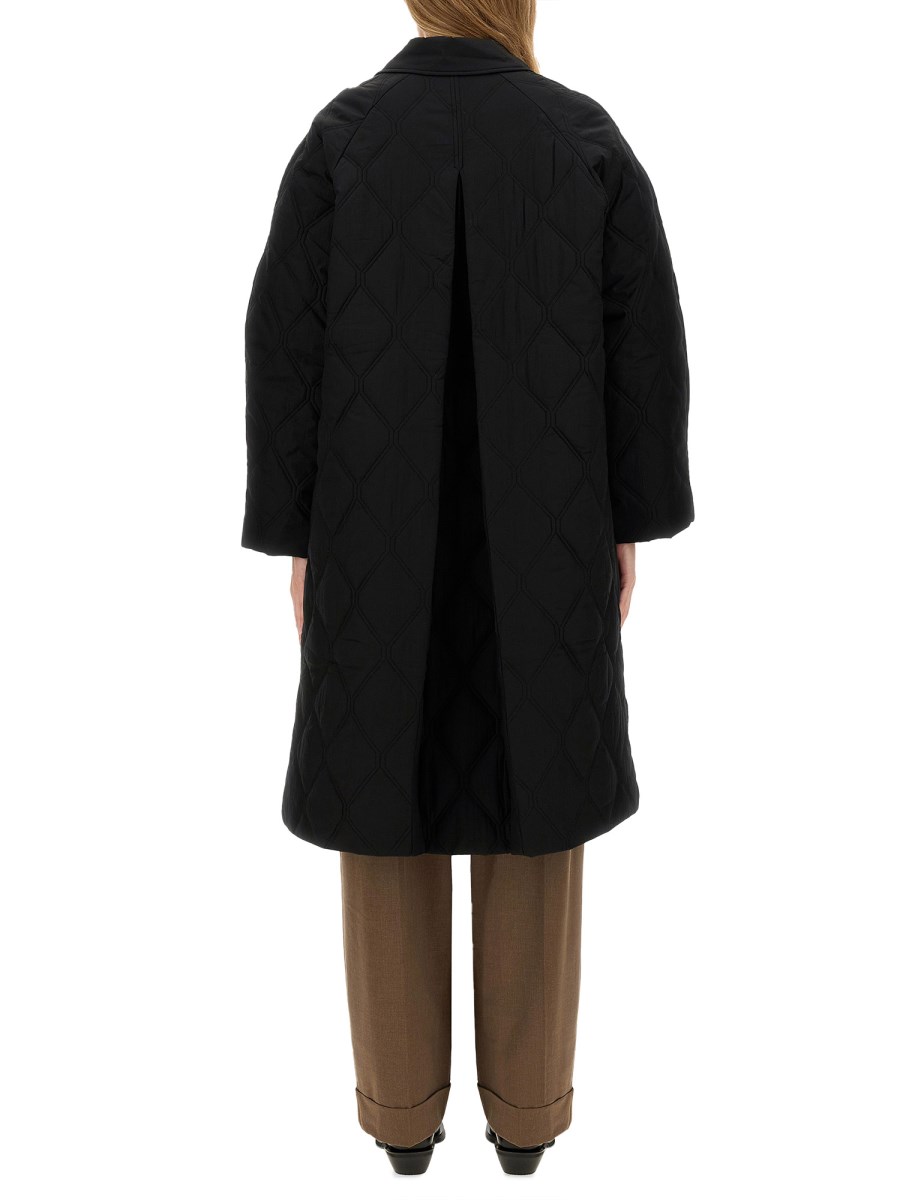 GANNI CAPPOTTO IN NYLON CON MANICA RAGLAN