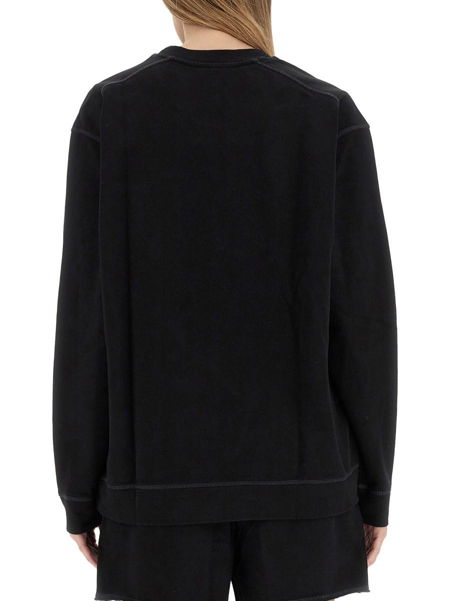 GANNI FELPA IN COTONE CON LOGO