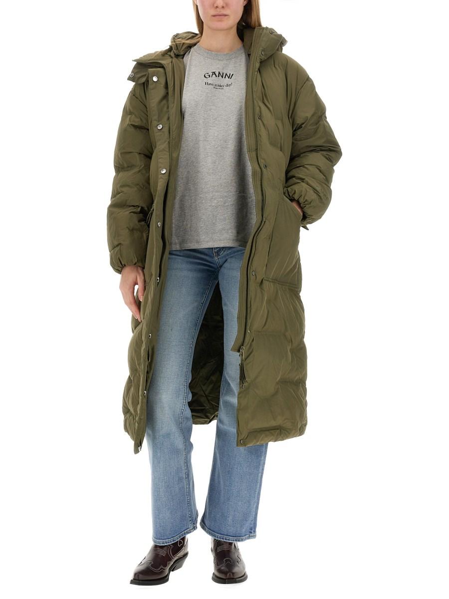 GANNI GIACCA OVERSIZE FIT IN NYLON