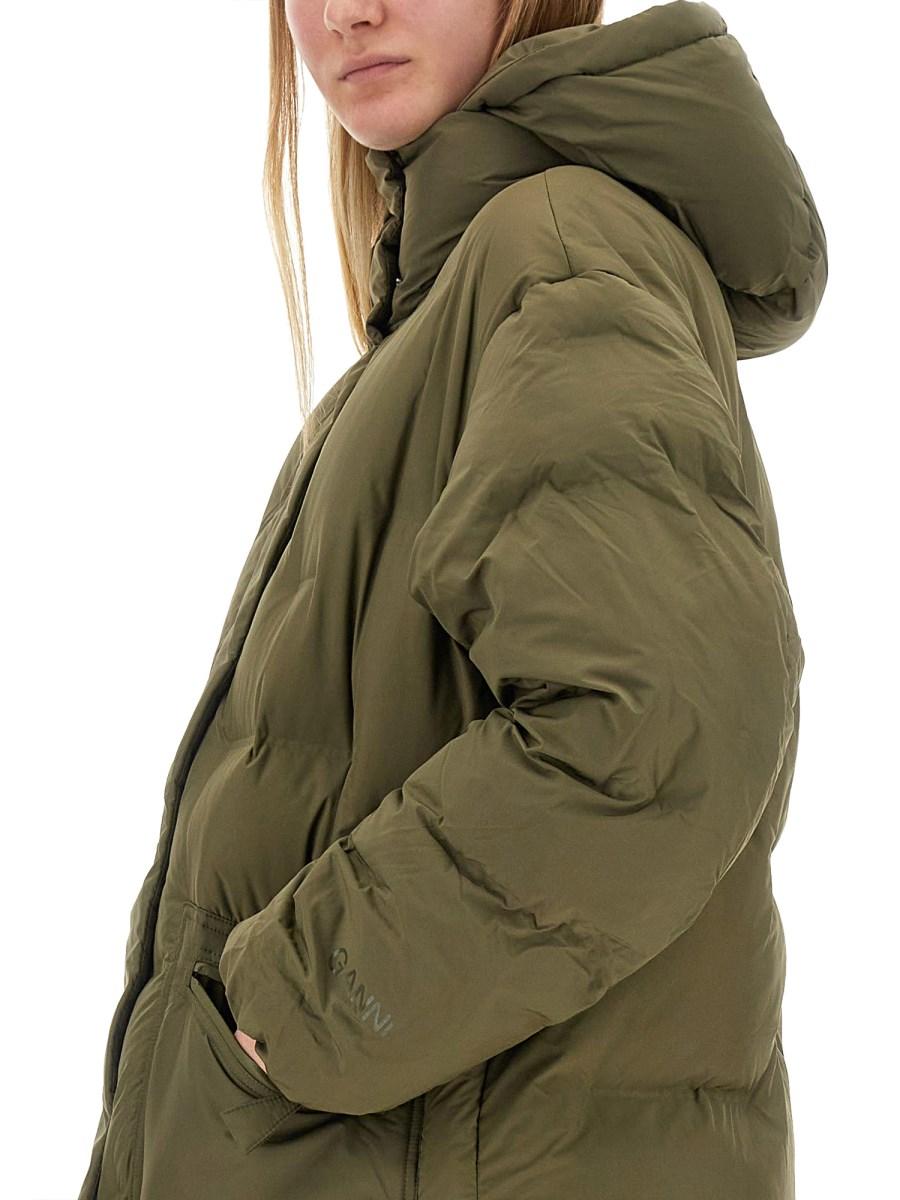 GANNI GIACCA OVERSIZE FIT IN NYLON