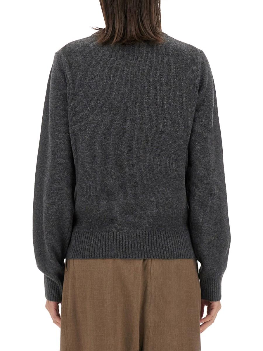 GANNI MAGLIA CON RICAMO LOGO E TIGER IN MISTO LANA