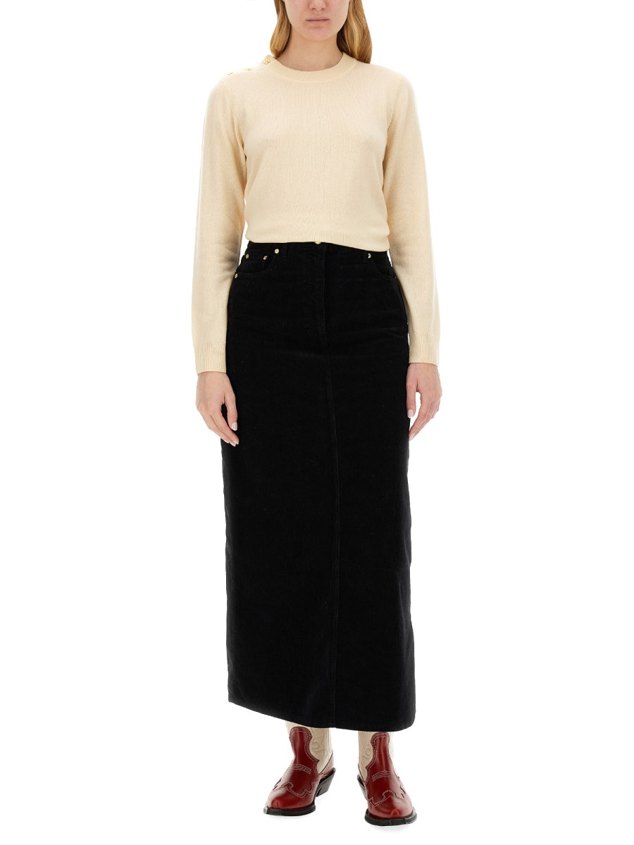 GANNI MAGLIA O-NECK IN LANA E CASHMERE