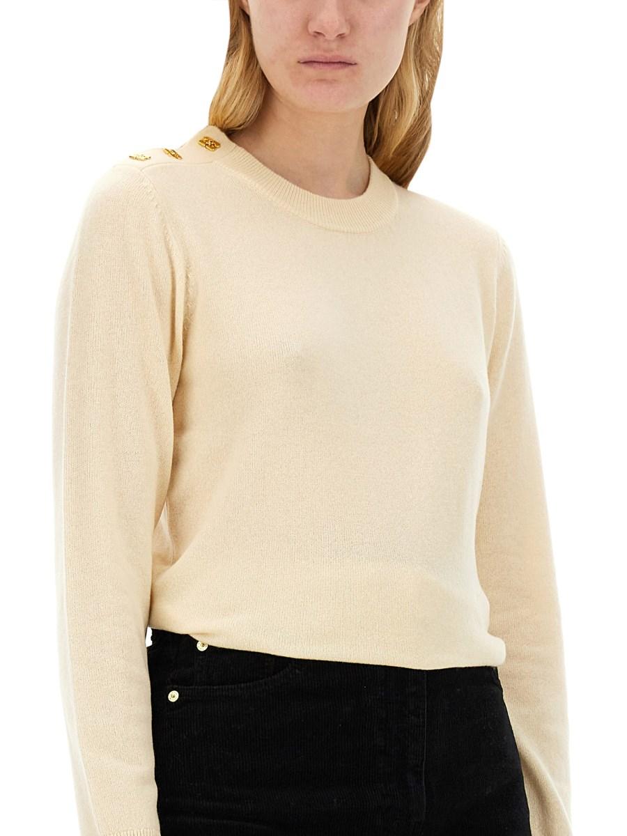 GANNI MAGLIA O-NECK IN LANA E CASHMERE