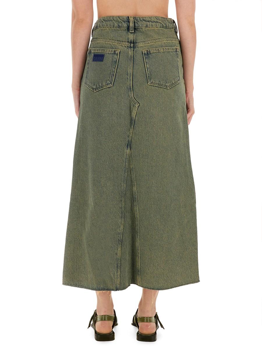 GANNI MAXI GONNA IN DENIM