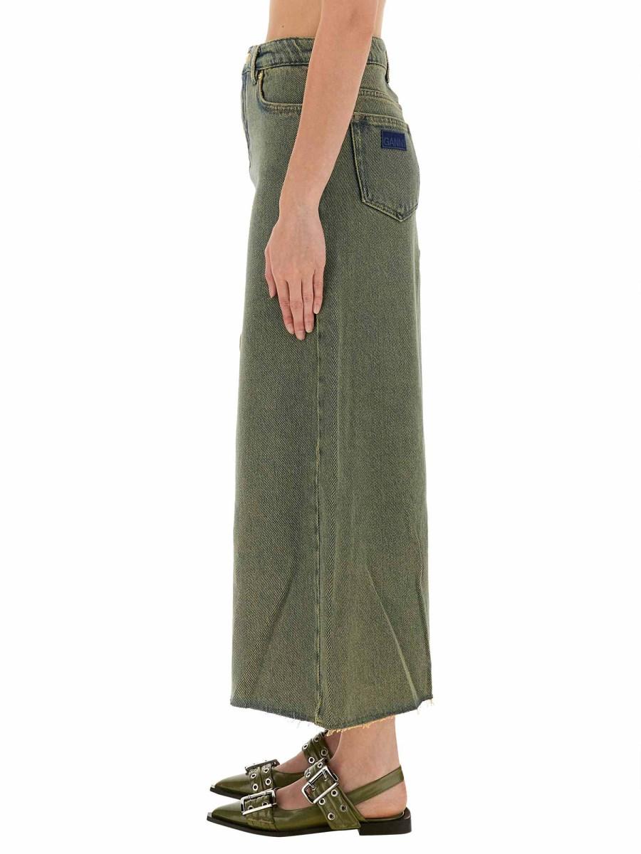 GANNI MAXI GONNA IN DENIM