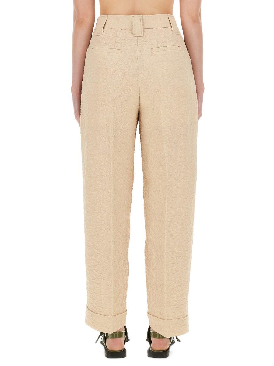 GANNI PANTALONE REGULAR FIT CON VITA MEDIA