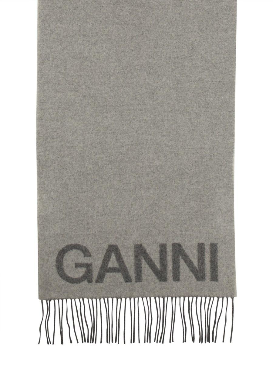 GANNI SCIARPA CON LOGO