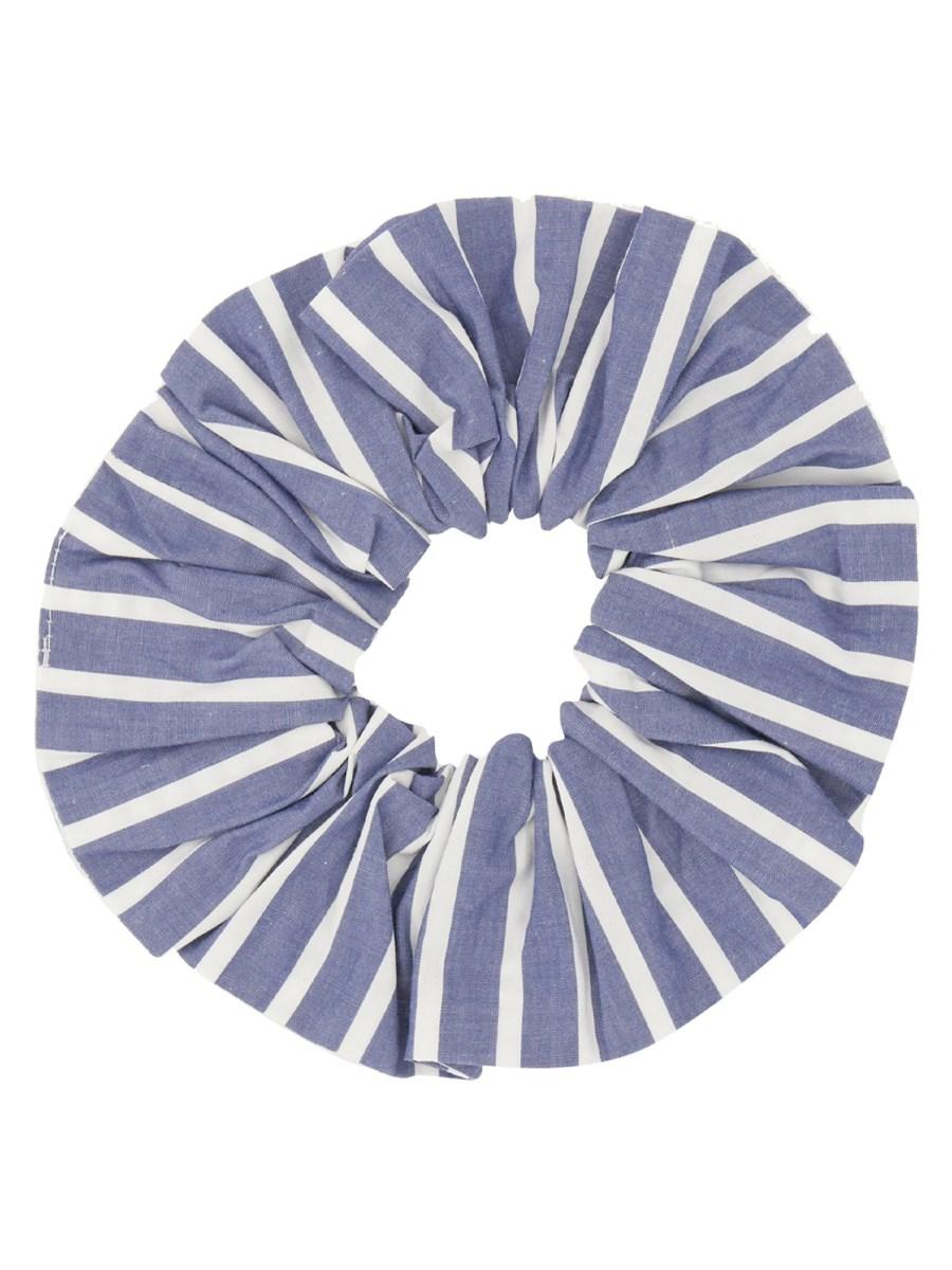 GANNI SCRUNCHIE IN COTONE CON MOTIVO RIGA
