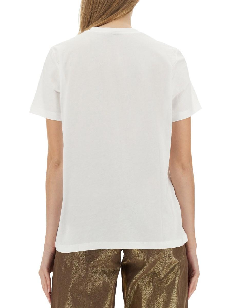 GANNI T-SHIRT IN JERSEY DI COTONE CON LOGO