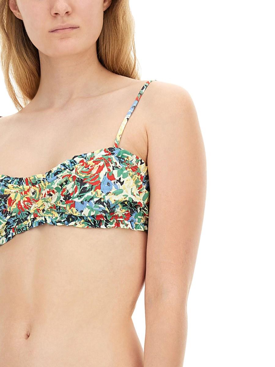 GANNI TOP BIKINI CON MOTIVO FLOREALE