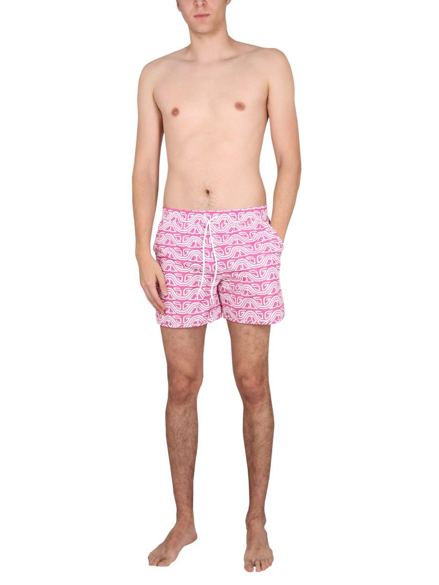 GCDS COSTUME CON STAMPA WAVED IN NYLON