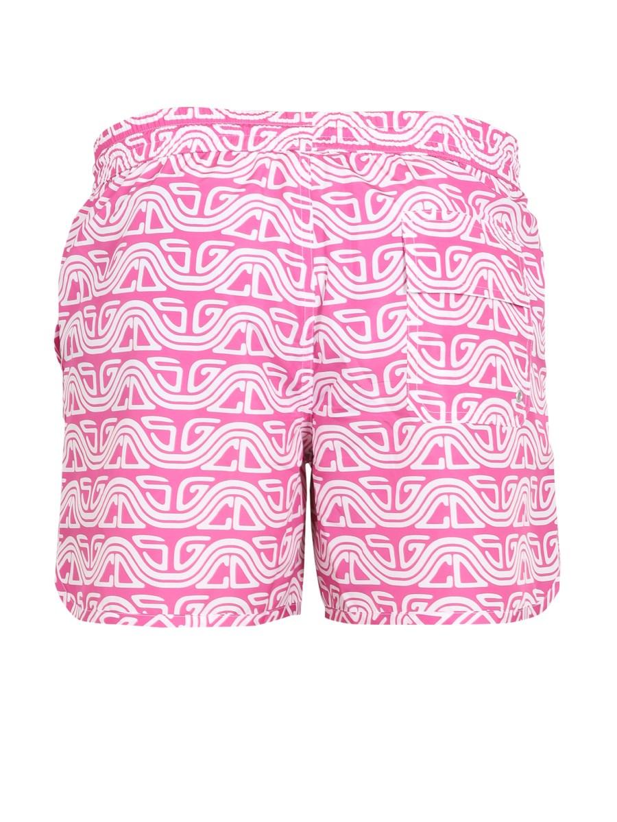 GCDS COSTUME CON STAMPA WAVED IN NYLON