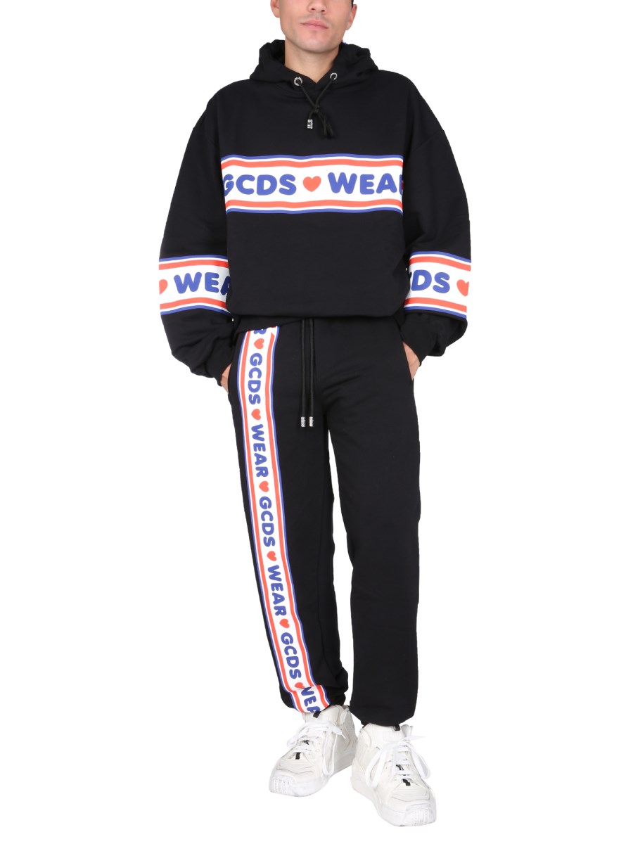 GCDS FELPA IN COTONE CON LOGO "CUTE TAPE"