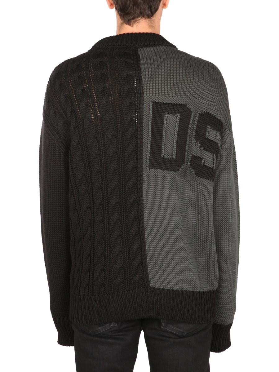 GCDS MAGLIA CON INTARSIO LOGO