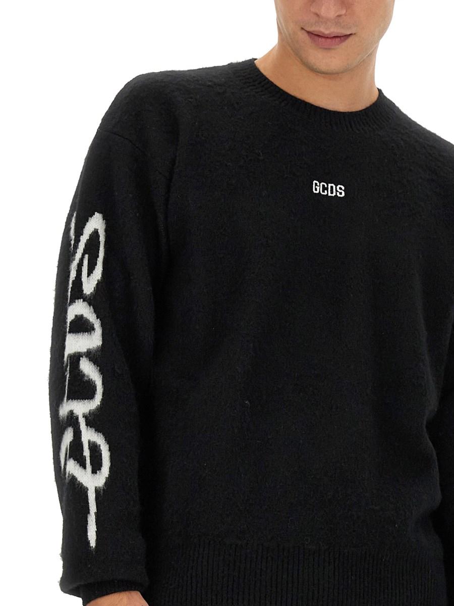 GCDS MAGLIA IN LANA CON LOGO