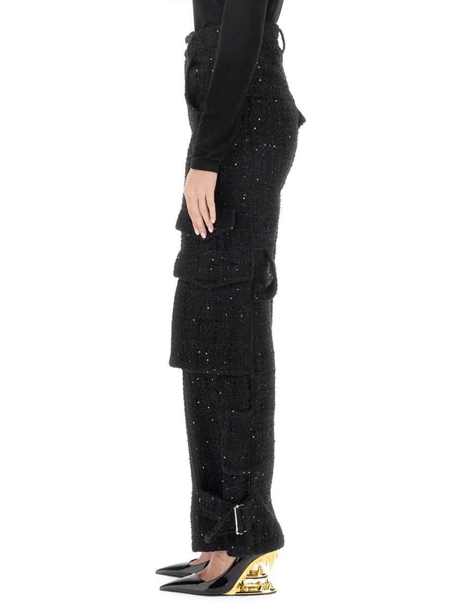 GCDS PANTALONE CARGO IN TWEED