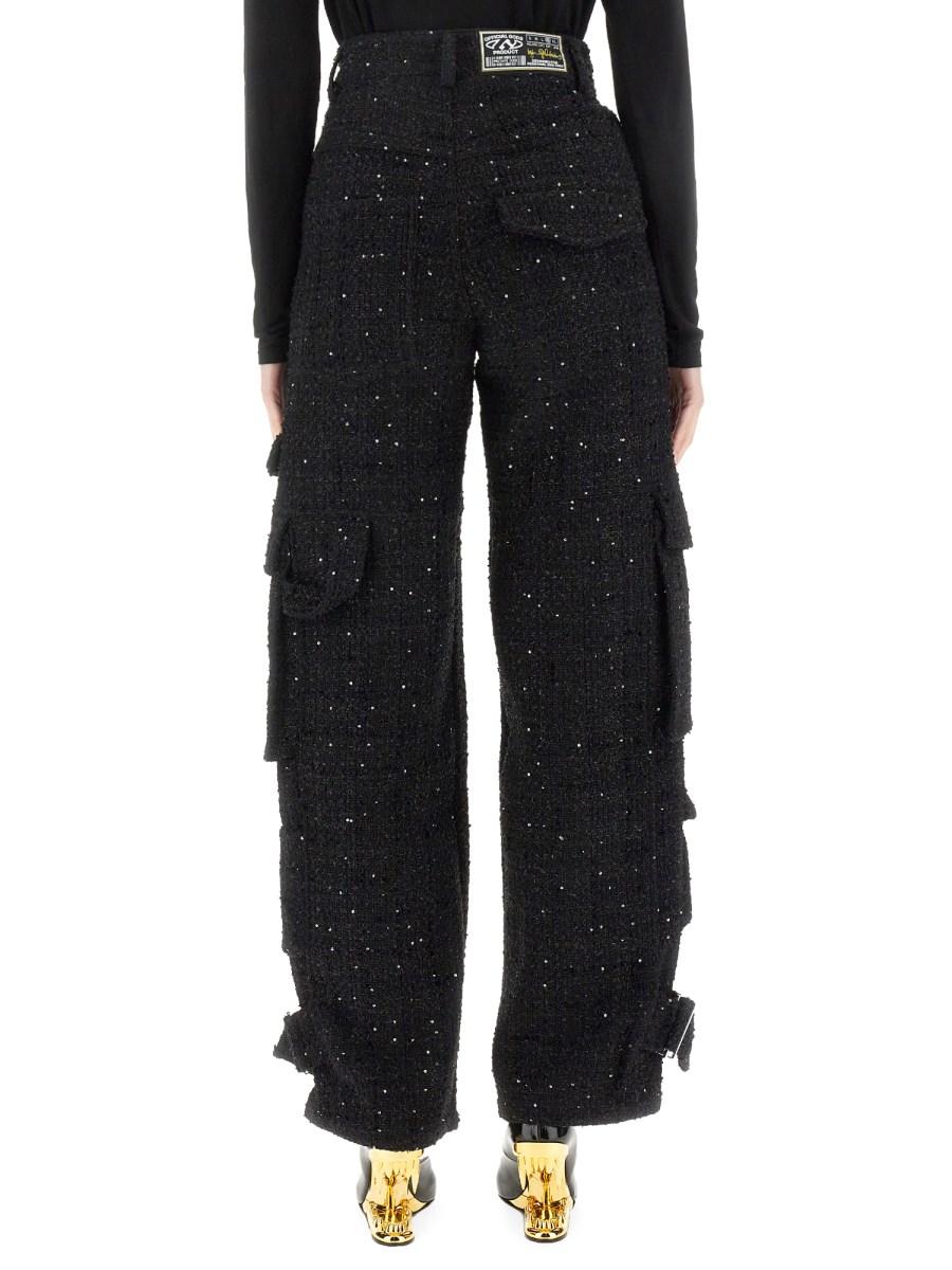 GCDS PANTALONE CARGO IN TWEED