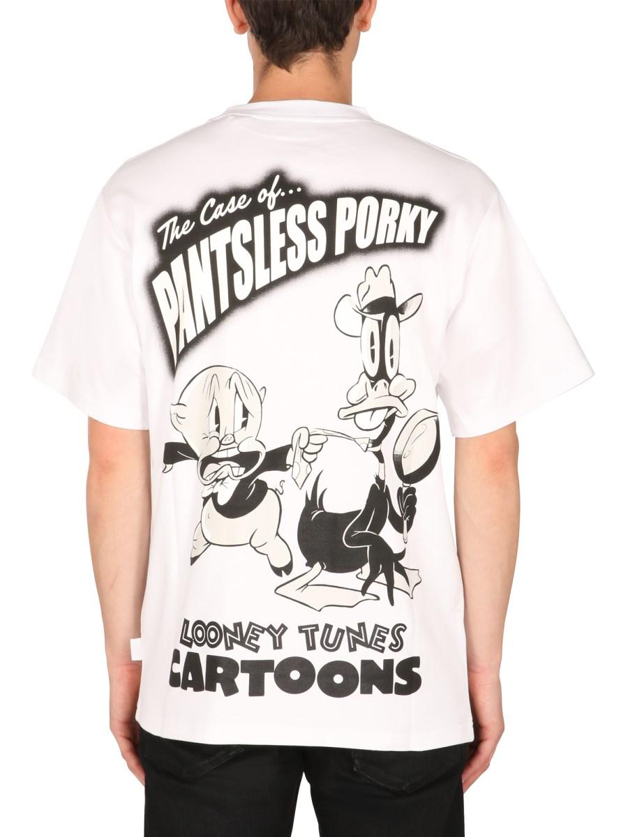 GCDS T-SHIRT IN COTONE CON STAMPA LOONEY TUNES