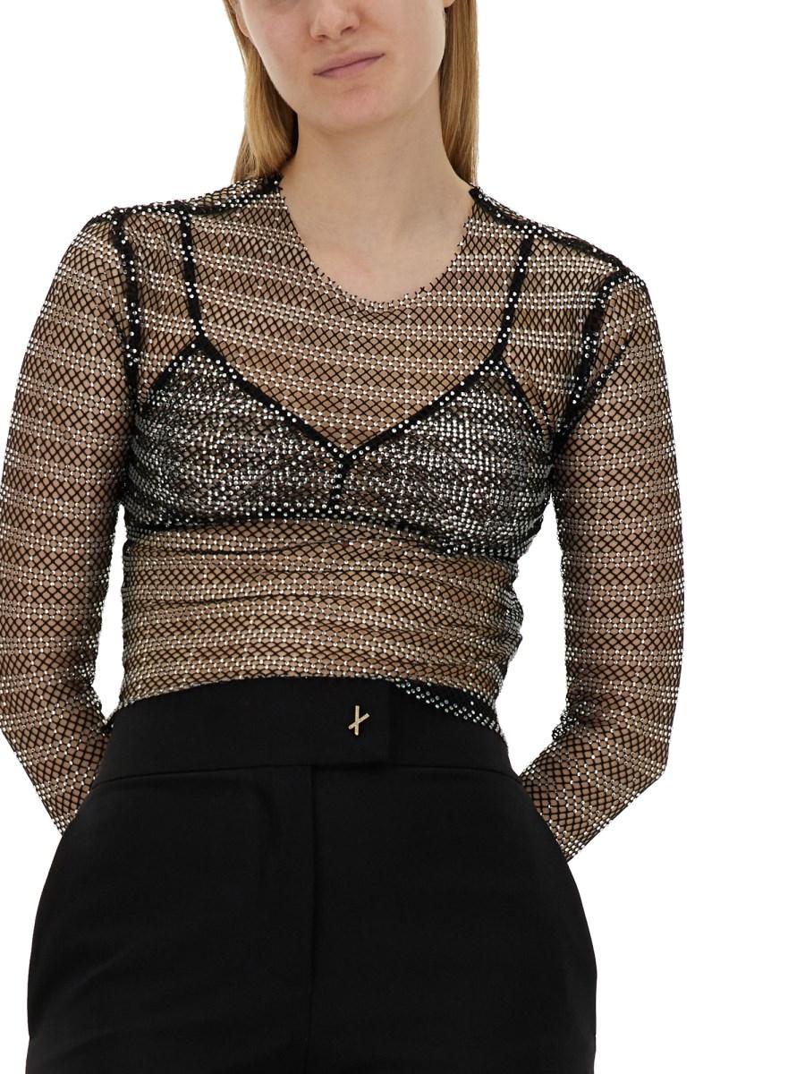 GENNY TOP IN RETE CON STRASS