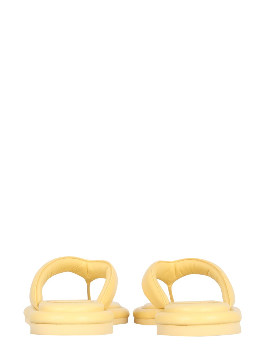 GIA BORGHINI SANDALO GIA 5 PUFFY FLAT IN PELLE