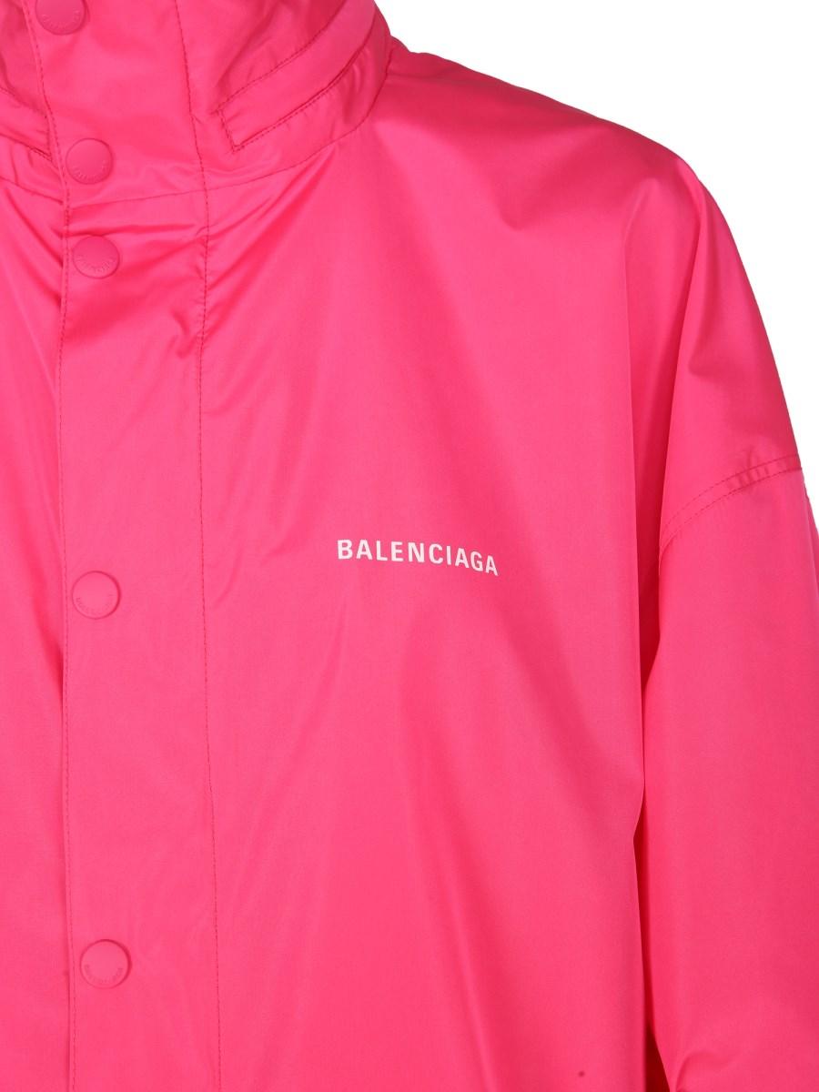 BALENCIAGA GIACCA A VENTO IN TESSUTO TECNICO CON STAMPA LOGO