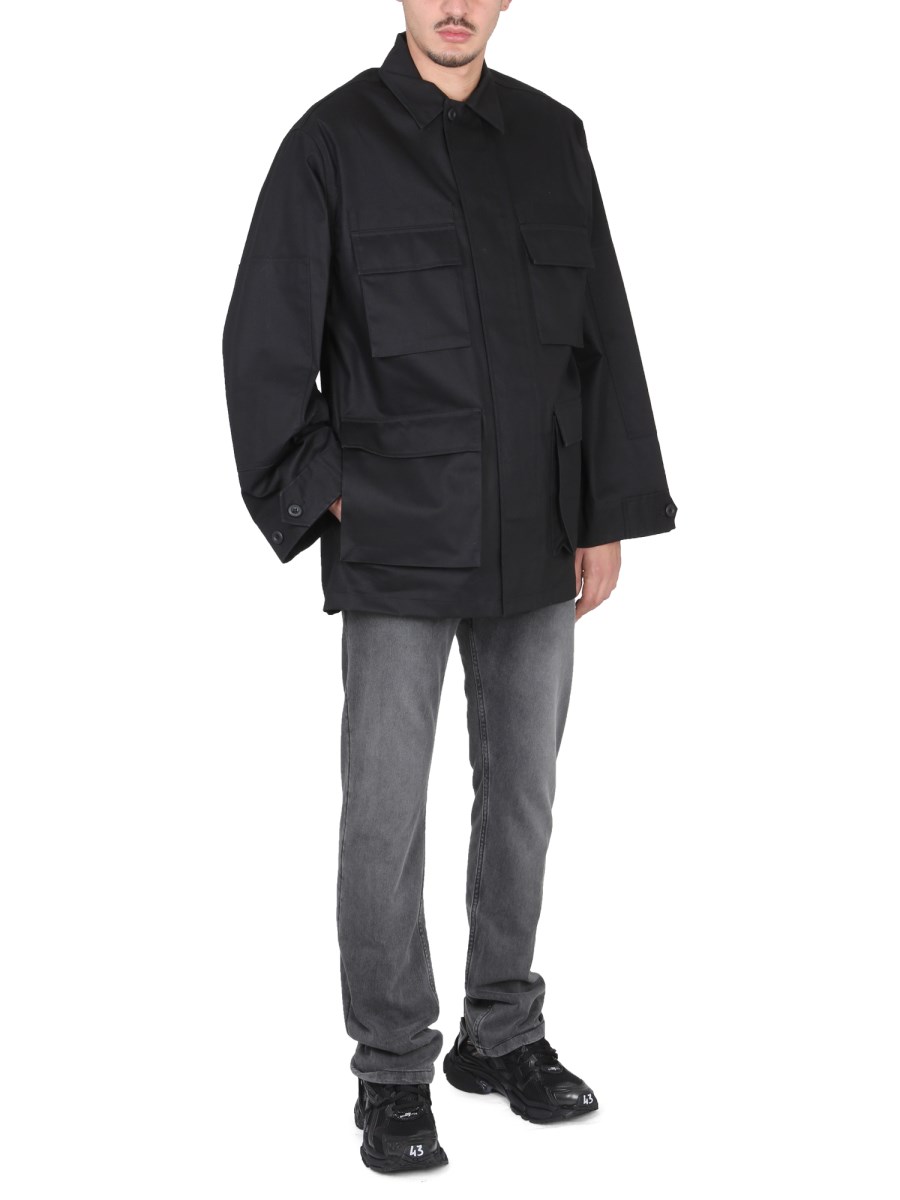 BALENCIAGA GIACCA CARGO IN DRILL DI COTONE WORKWEAR