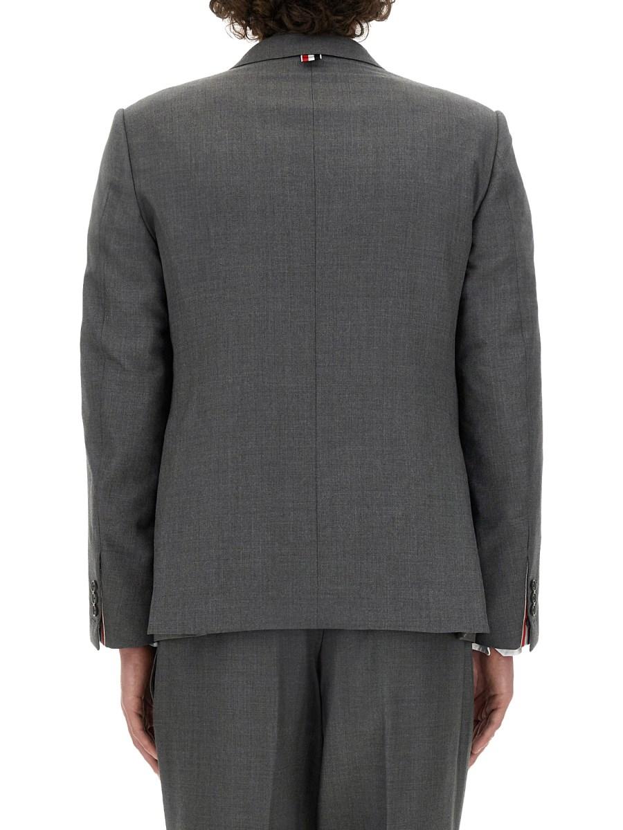 THOM BROWNE GIACCA CLASSICA IN TWILL LANA SUPER 120’S