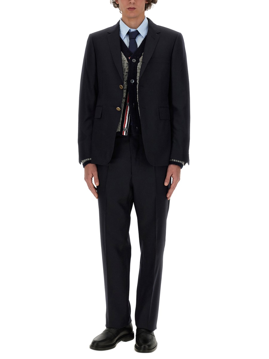 THOM BROWNE GIACCA CLASSICA IN TWILL LANA SUPER 120’S