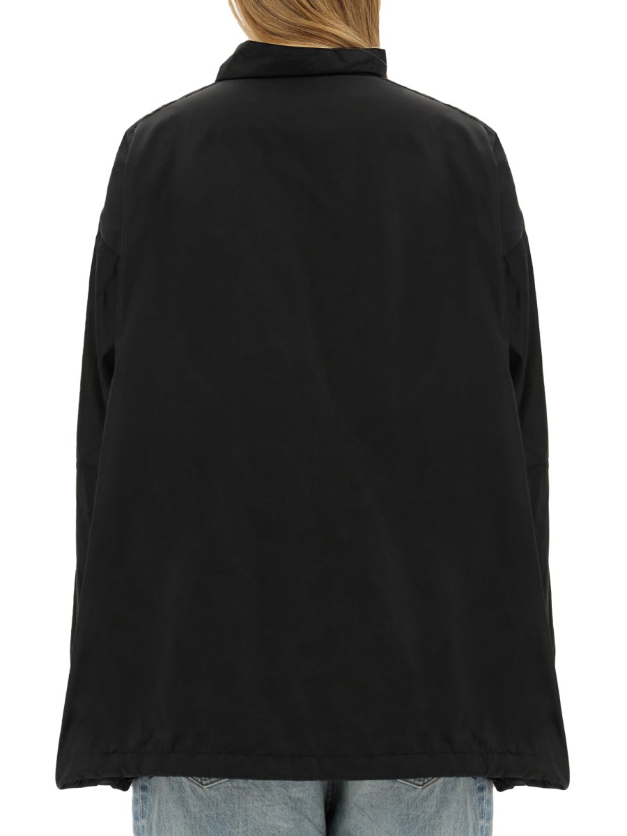 BALENCIAGA GIACCA CON ZIP E LOGO IN TESSUTO TECNICO