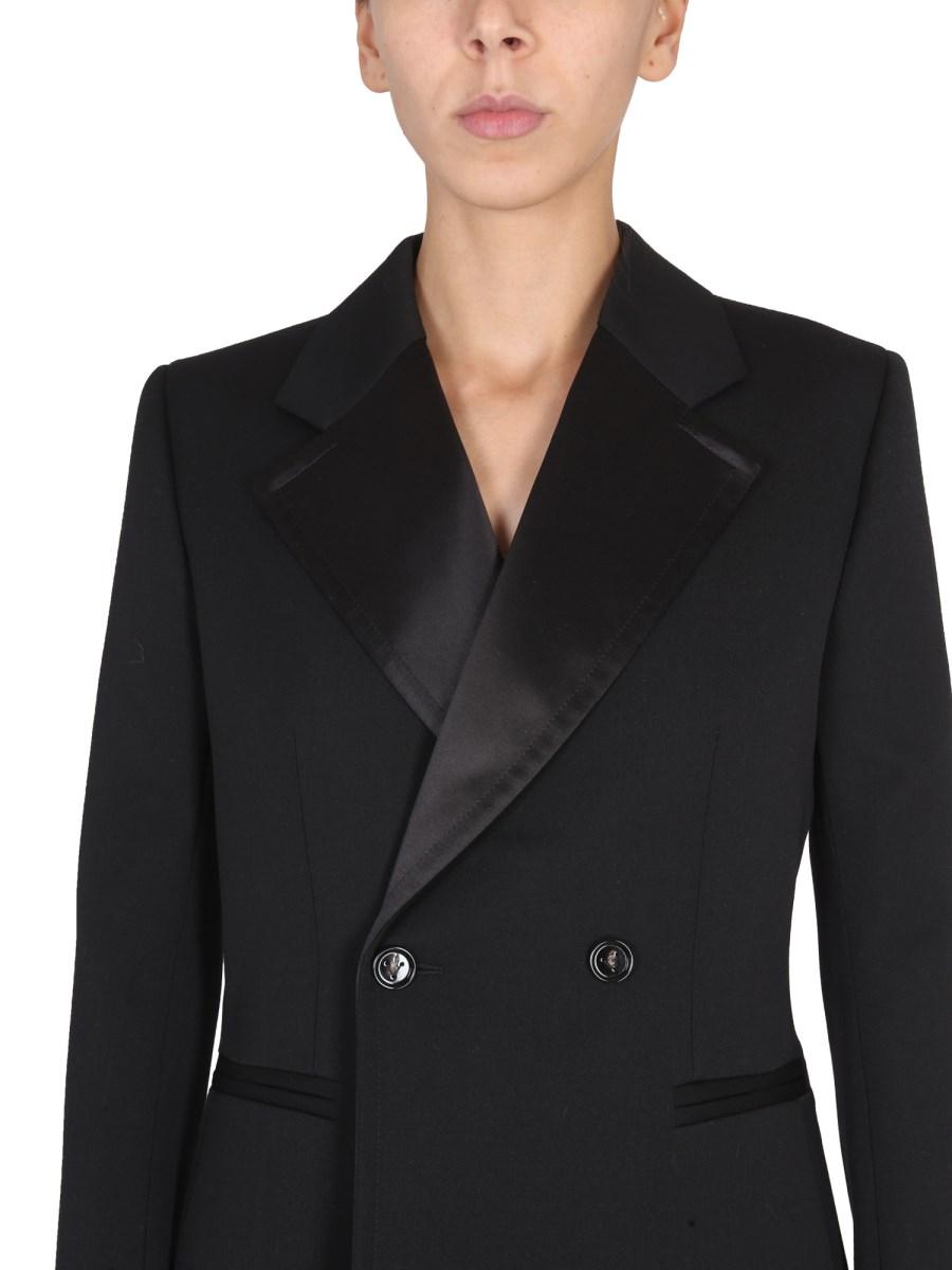 BOTTEGA VENETA GIACCA IN LANA COMPATTA CON MANICHE CURVE
