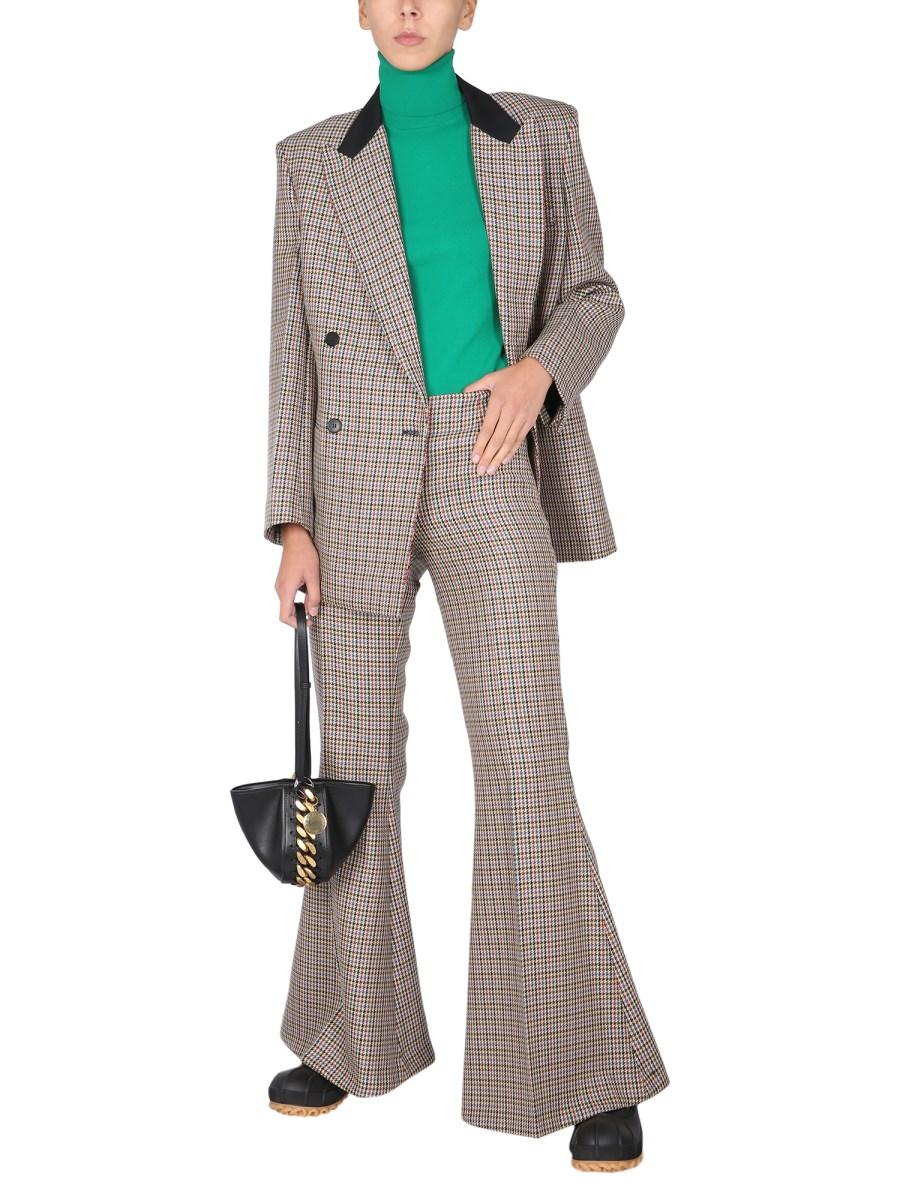 STELLA McCARTNEY GIACCA MEYA IN LANA CON MOTIVO PIED DE POULE