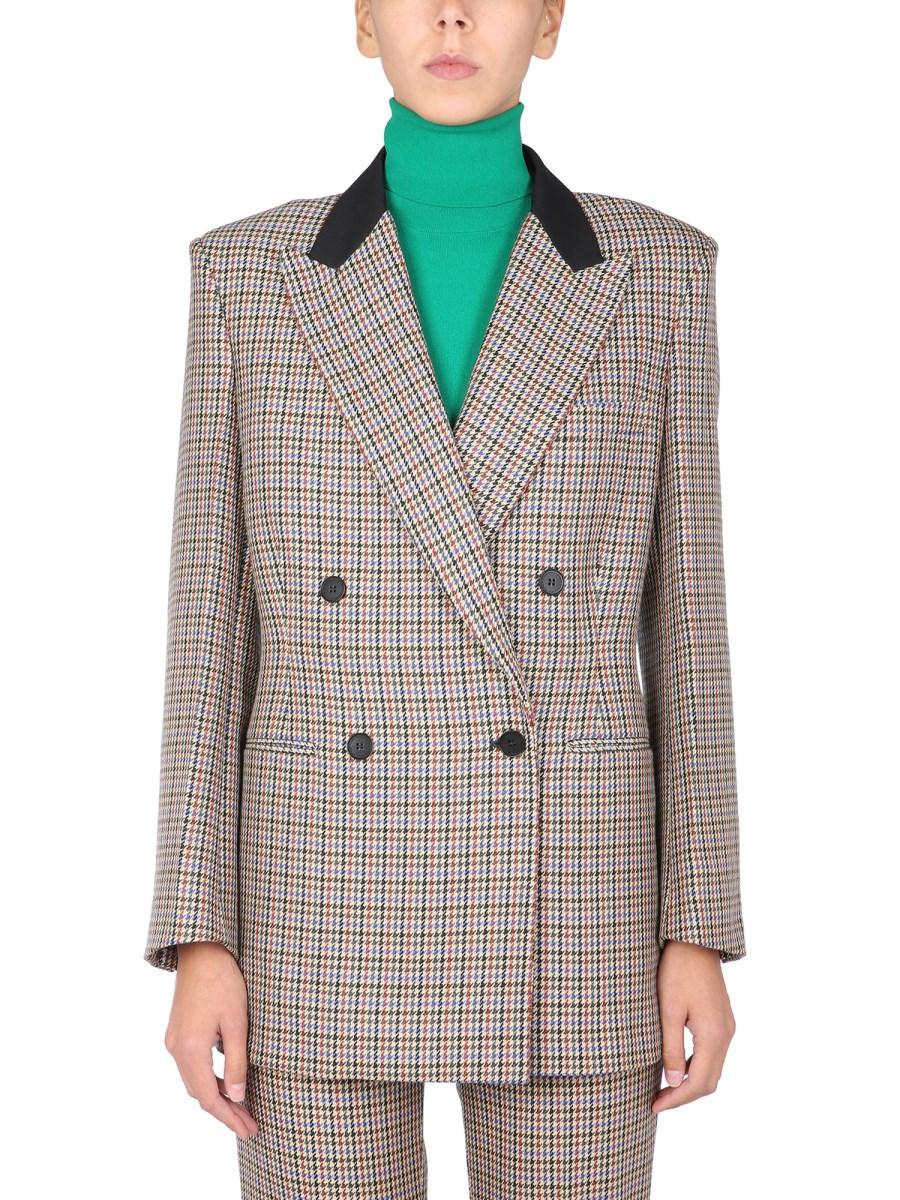 STELLA McCARTNEY GIACCA MEYA IN LANA CON MOTIVO PIED DE POULE