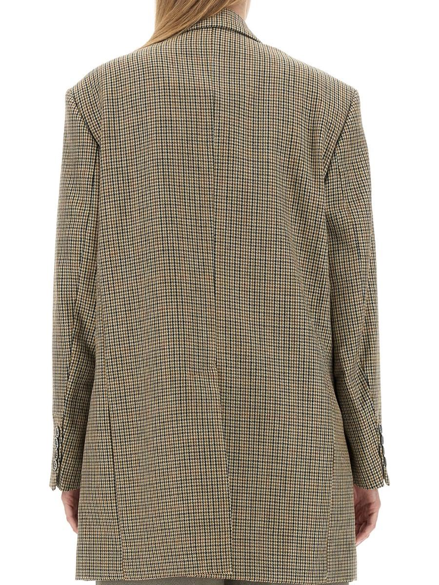 AMI PARIS GIACCA OVERSIZE DOPPIOPETTO IN LANA PIED DE POULE