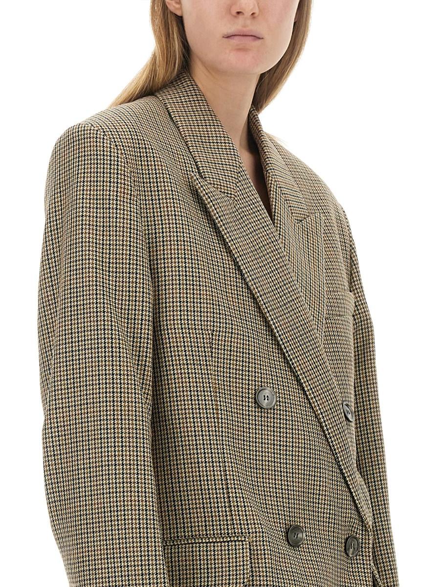 AMI PARIS GIACCA OVERSIZE DOPPIOPETTO IN LANA PIED DE POULE