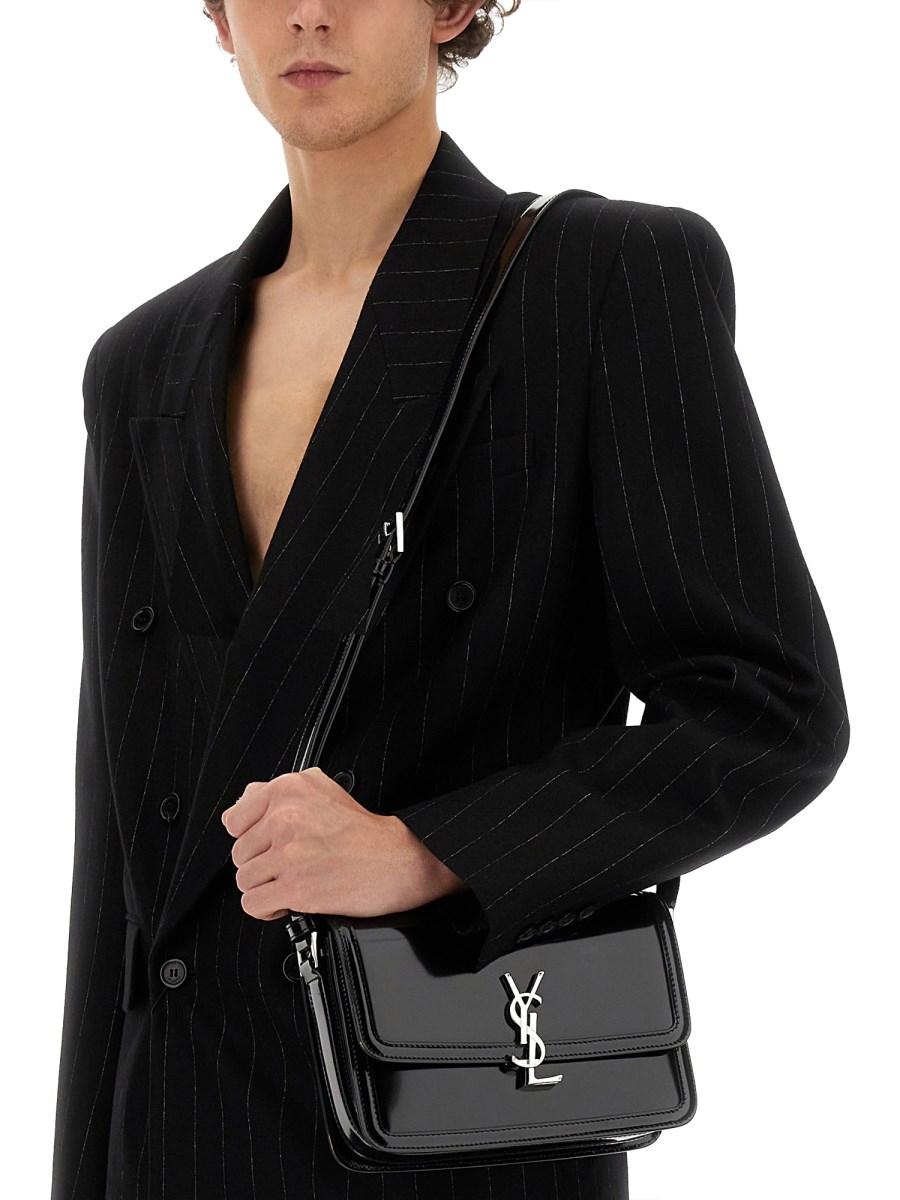 SAINT LAURENT GIACCA OVERSIZE IN FELTRO DI LANA GESSATO