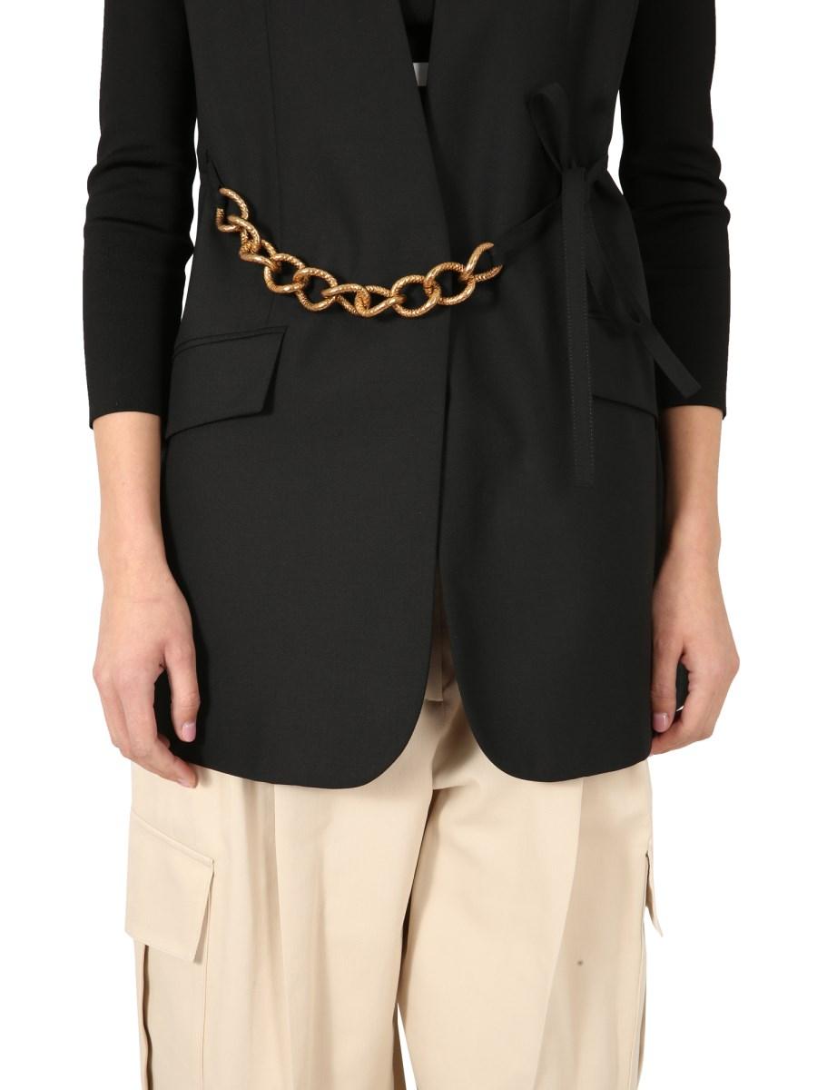 GIVENCHY GIACCA SENZA MANICHE IN LANA LEGGERA CON CATENA