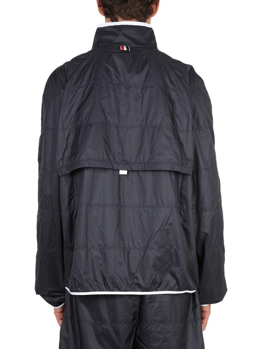 THOM BROWNE GIACCA SPORTIVA IN RIPSTOP CON FODERA IN JERSEY