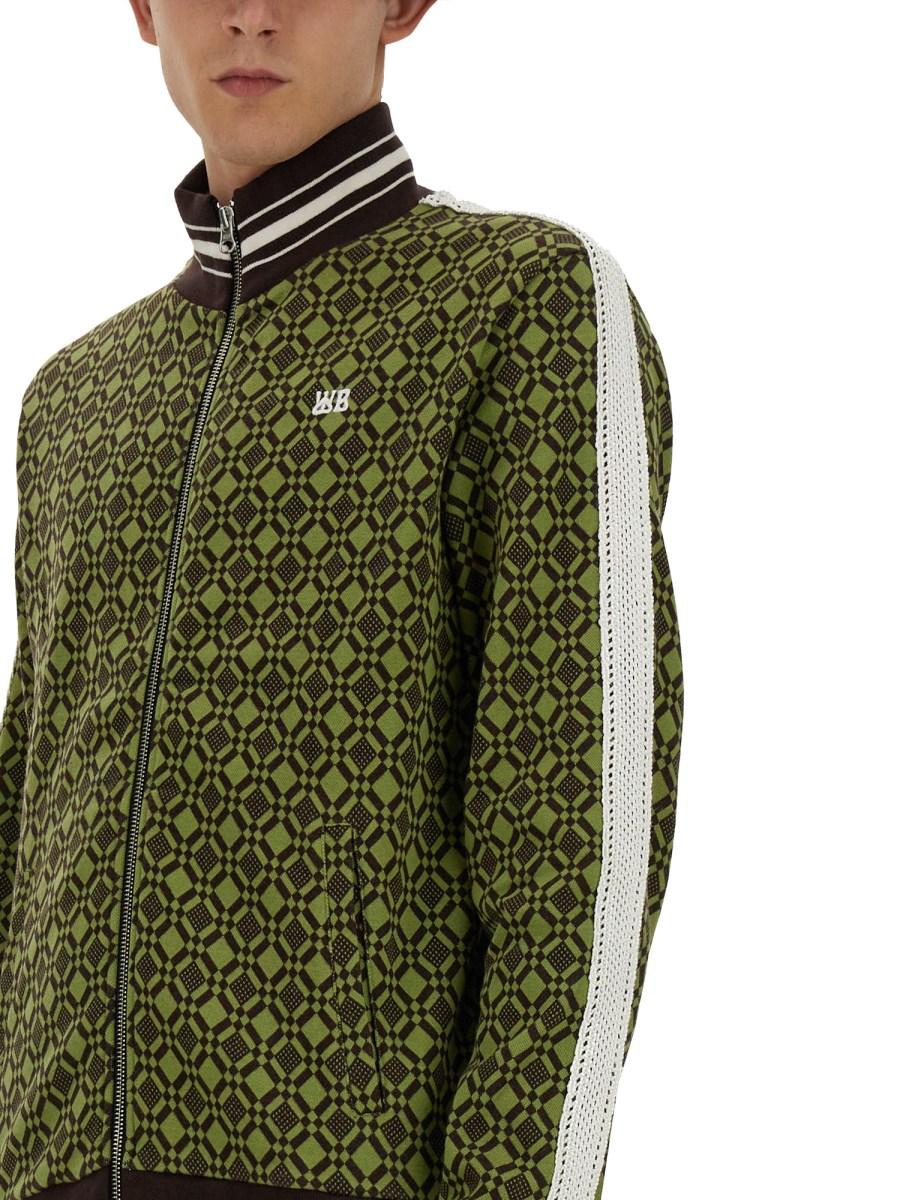 WALES BONNER GIACCA TRACK POWER CON MOTIVO JACQUARD