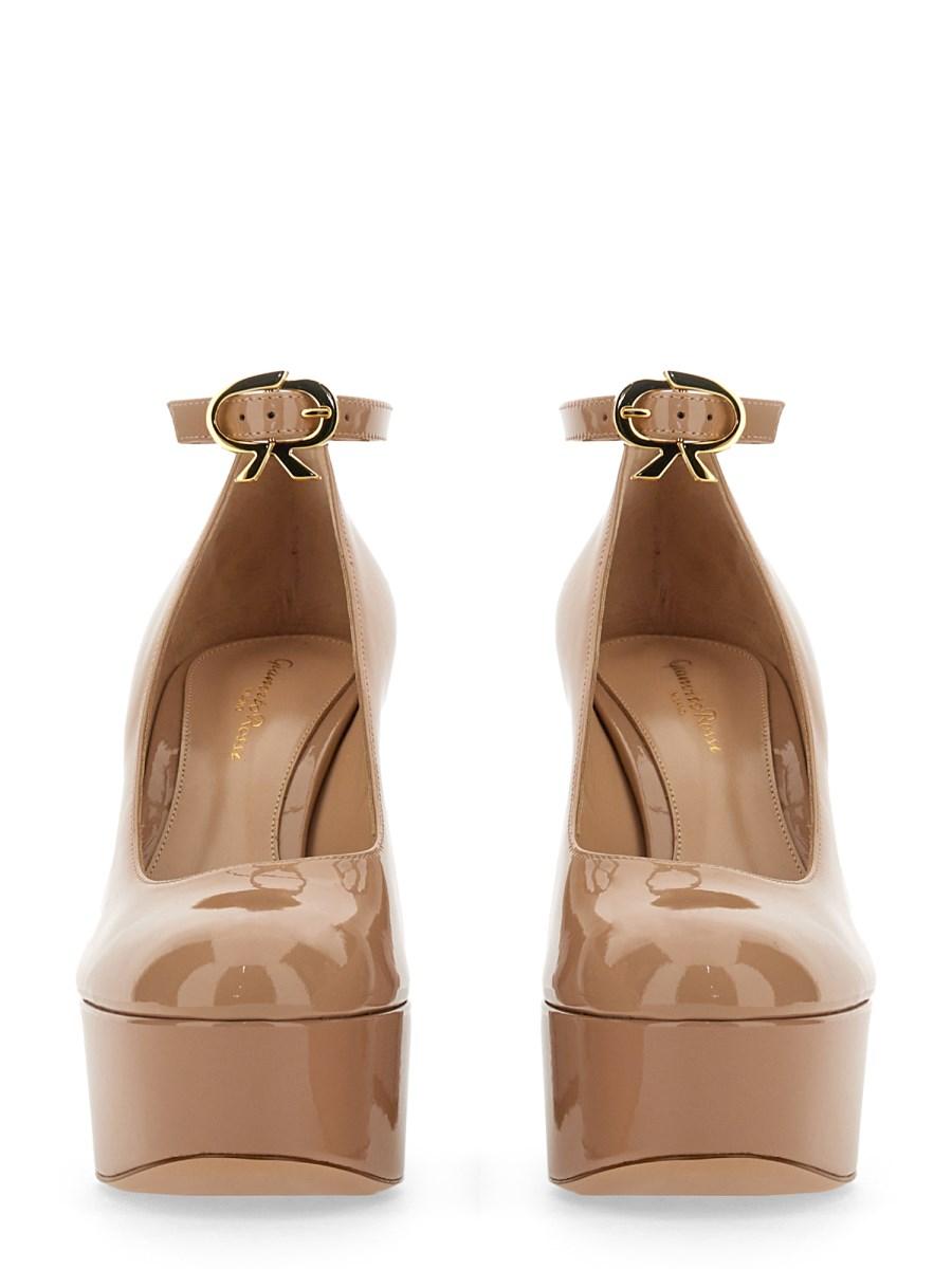 GIANVITO ROSSI PUMP "MARY JANE" IN PELLE