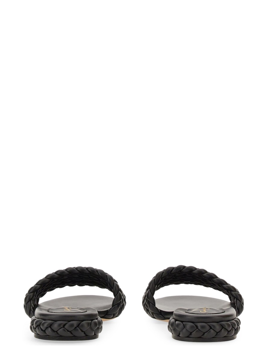 GIANVITO ROSSI SANDALO IN NAPPA INTRECCIATO