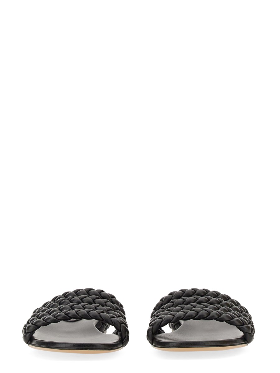 GIANVITO ROSSI SANDALO IN NAPPA INTRECCIATO
