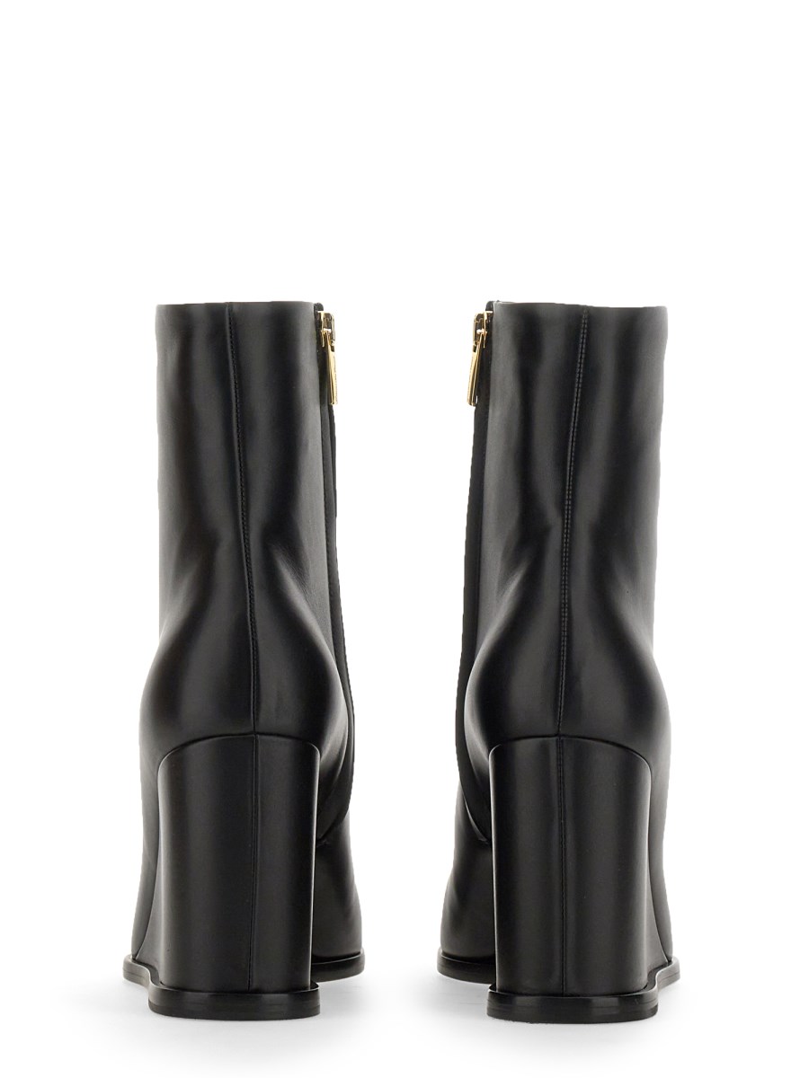 GIANVITO ROSSI STIVALETTO IN PELLE CON ZEPPA