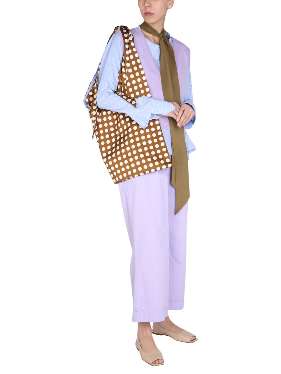 JEJIA GILET "GRACE" IN MISTO LANA MERINO E CASHMERE CON SCIARPA
