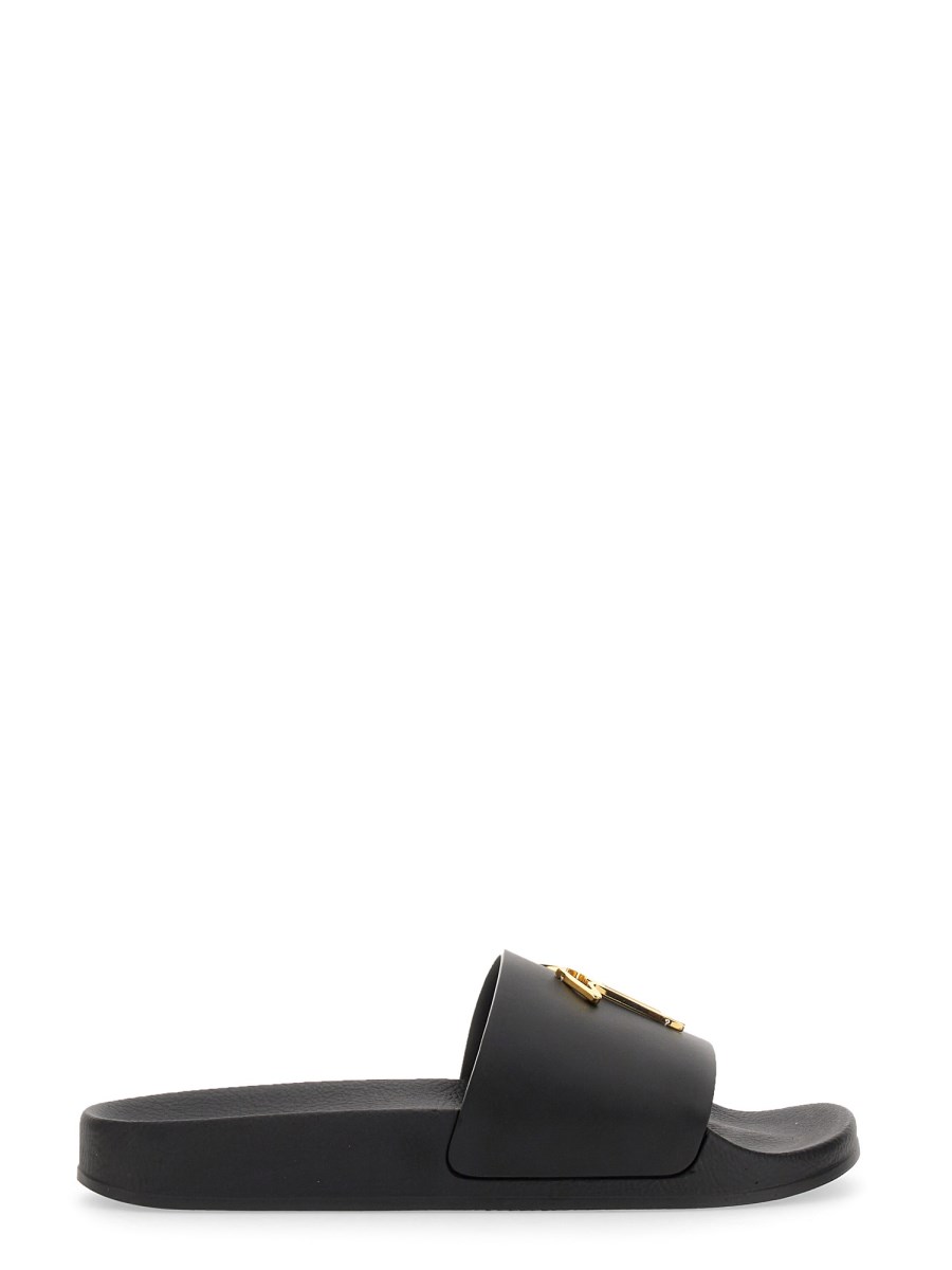 GIUSEPPE ZANOTTI SANDALO SLIDE BRETT CON LOGO